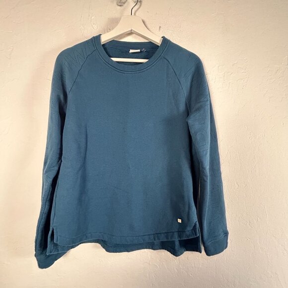 BMW Womens Crew Neck Long Sleeve Fleece Pullover Sweatshirt Medium Blue Outdoor - Picture 1 of 10